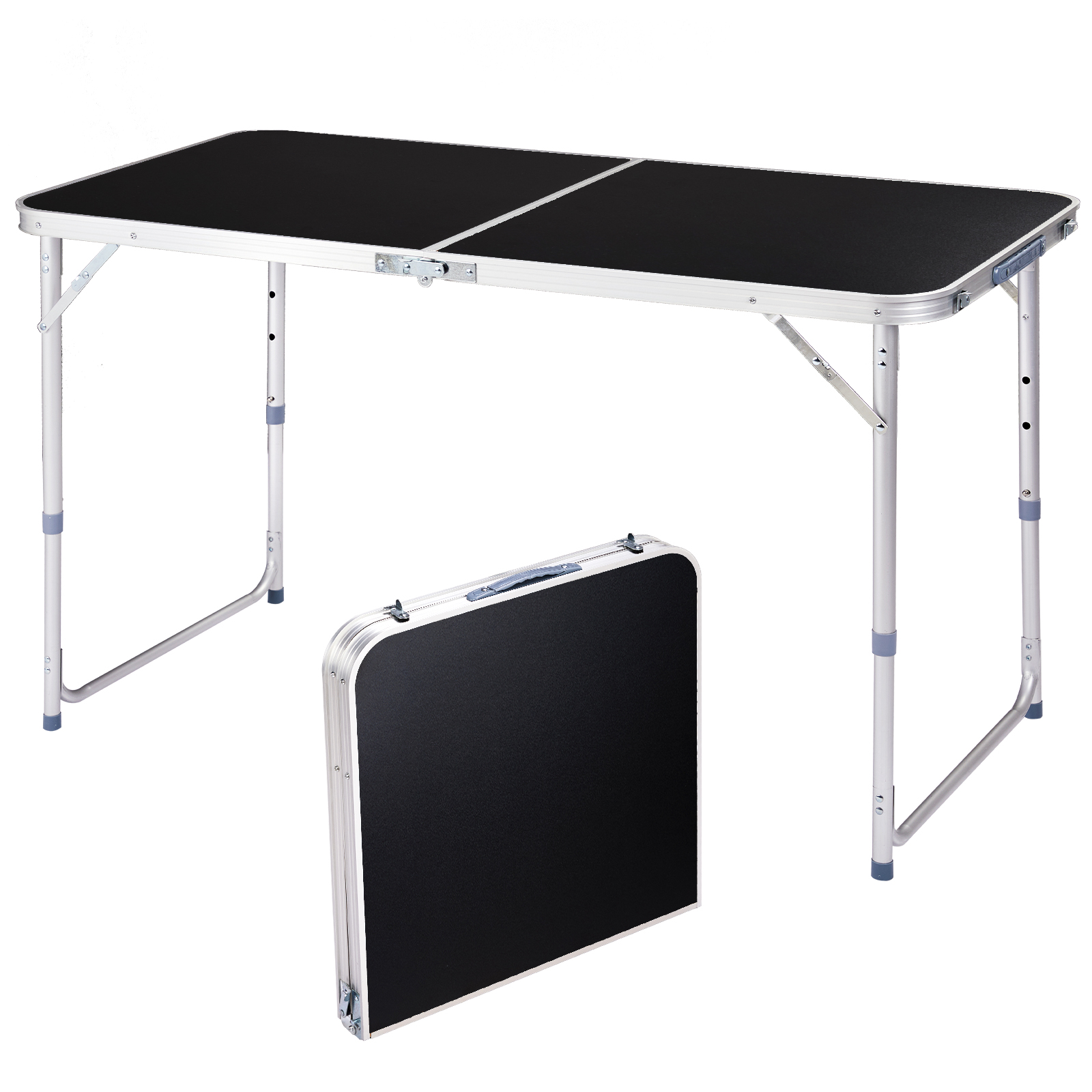 4Ft Portable Multipurpose Folding Table black